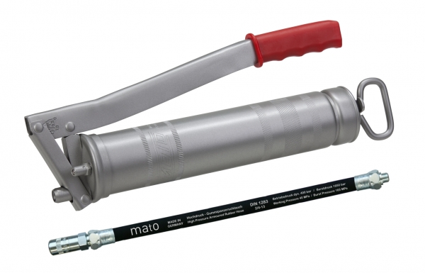 MATO All Steel Grease Gun E500<br>with hose RH-30C, thread M10x1