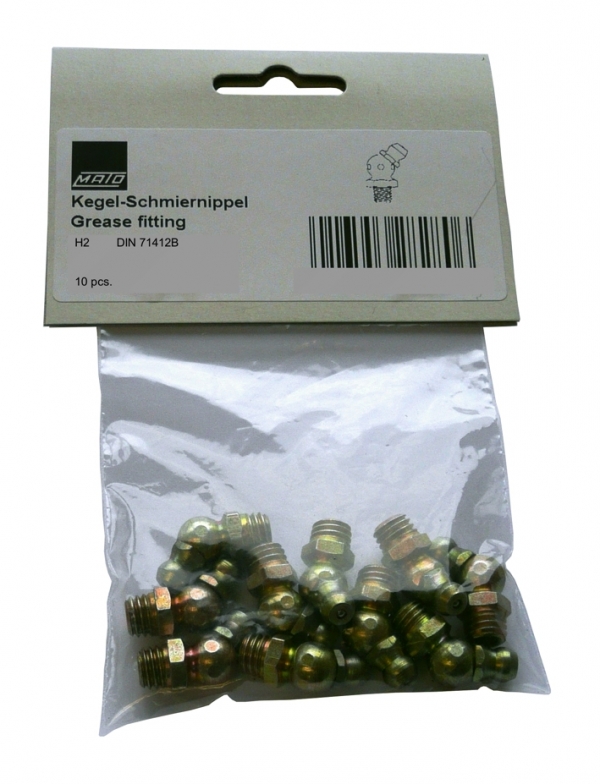 Hydraulic Grease Nipples DIN 71412B<br>H2 M10x1 AF 11   MPQ 10