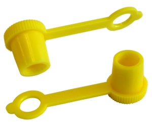 Plastic covers yellow for grease nipples