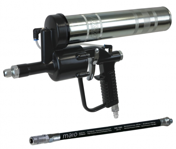 Lube-Shuttle® Air Operated Grease Gun DF-LS<br>with rubber hose RH-30C, R1/8&quot;