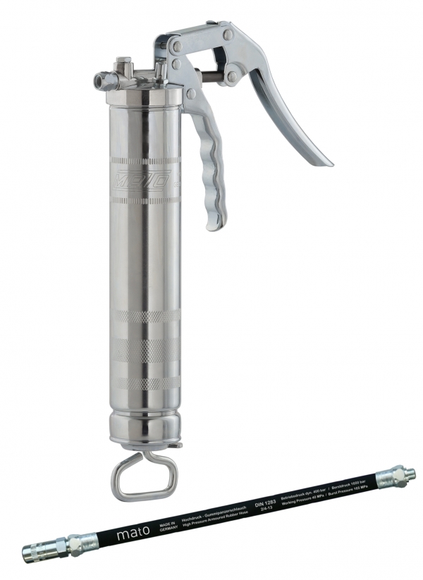 One-hand grease gun gun kit TG500-F<br>with high pressure rubber hose RH-30C, M10x1